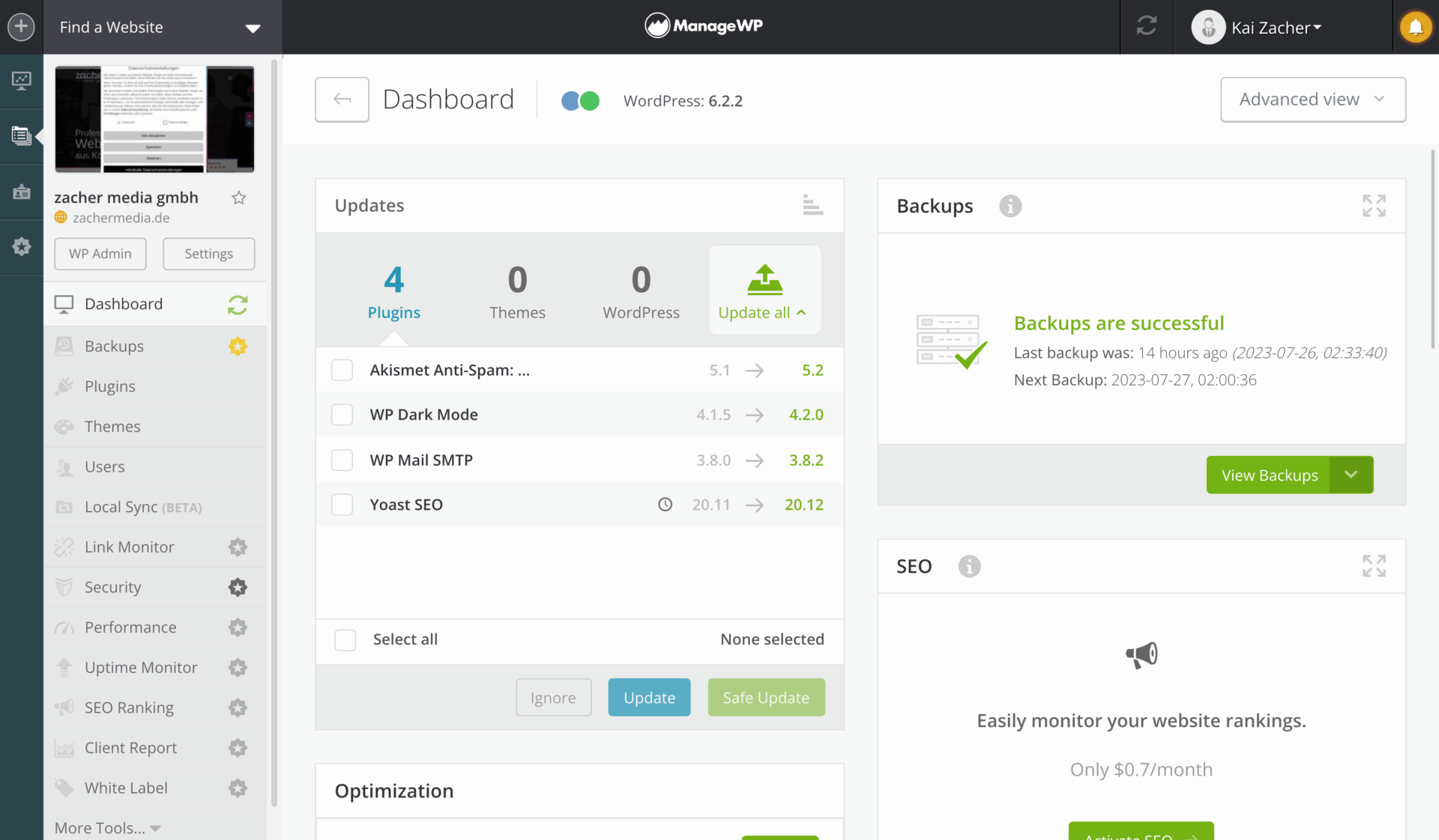 Updates WordPress Wartung Köln