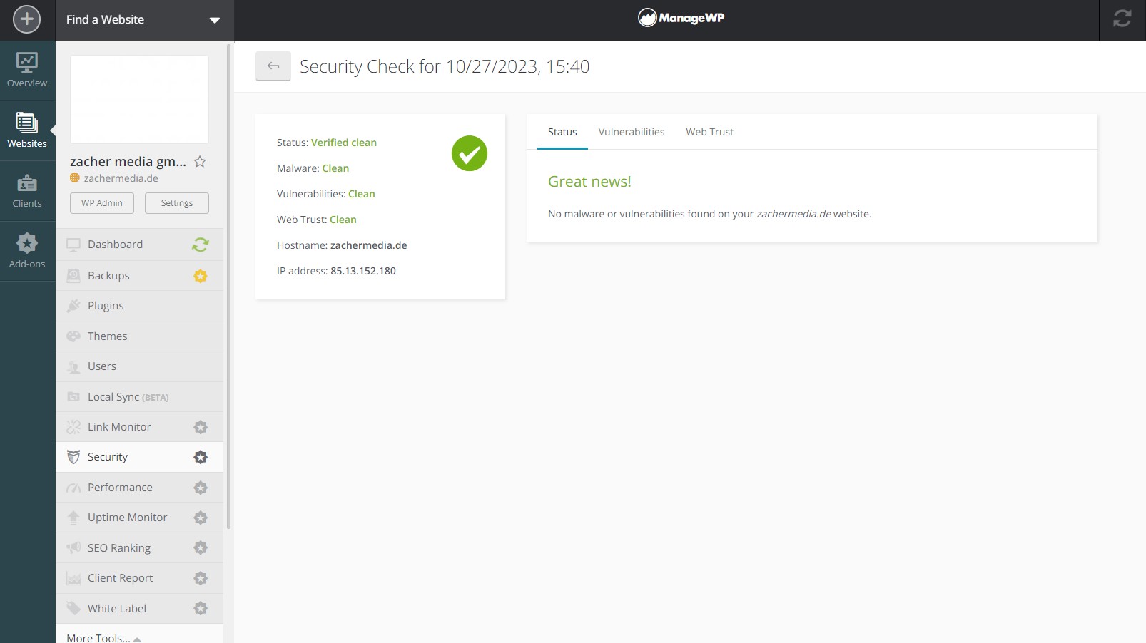 Sicherheit WordPress Wartung Köln