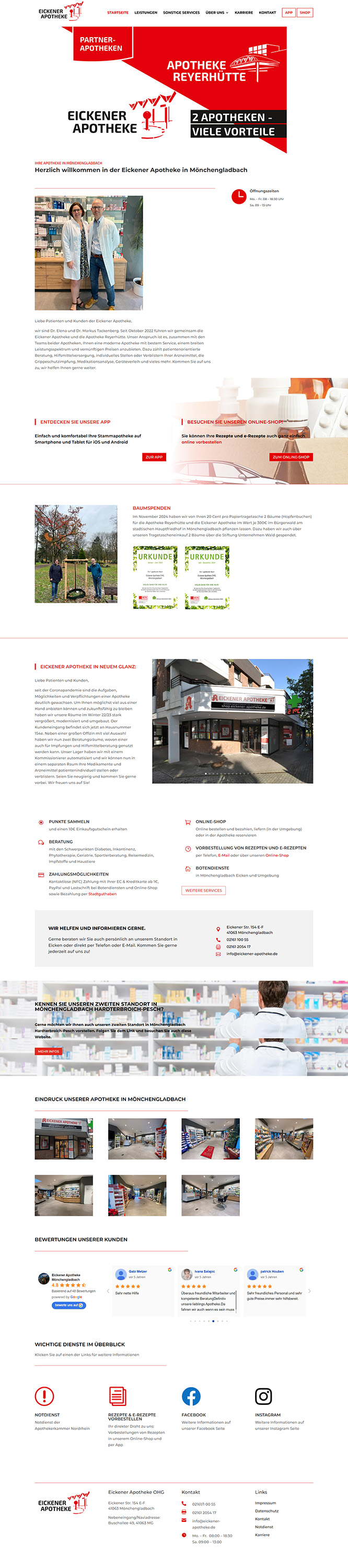 Eickener Apotheke Webdesign Köln